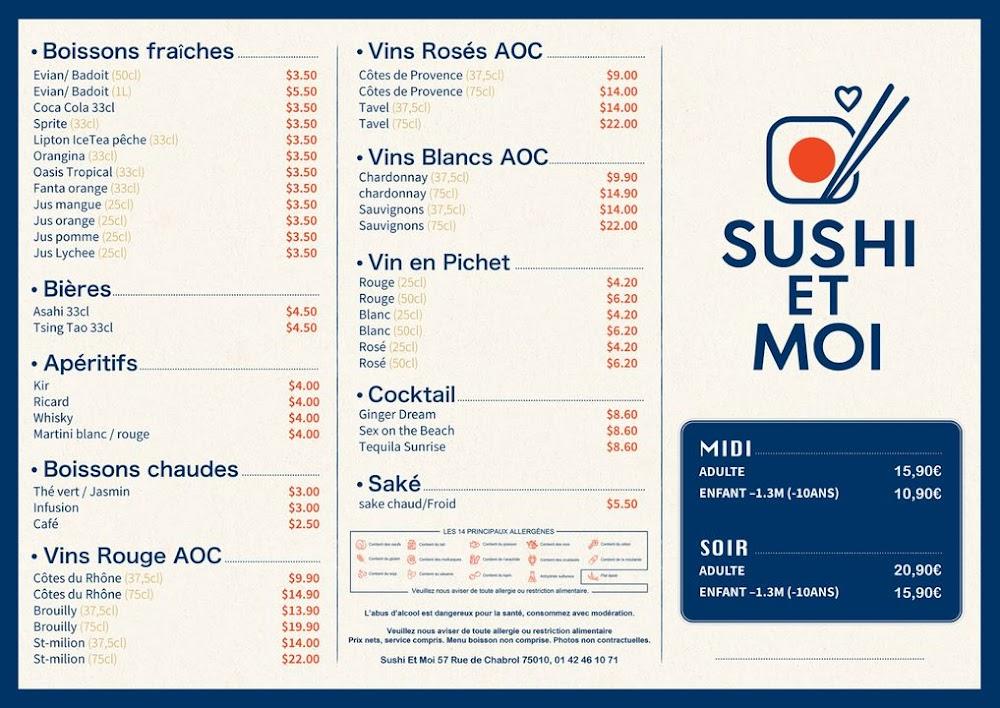 Sushi et Moi (formule à volonté) - Menu Image 1